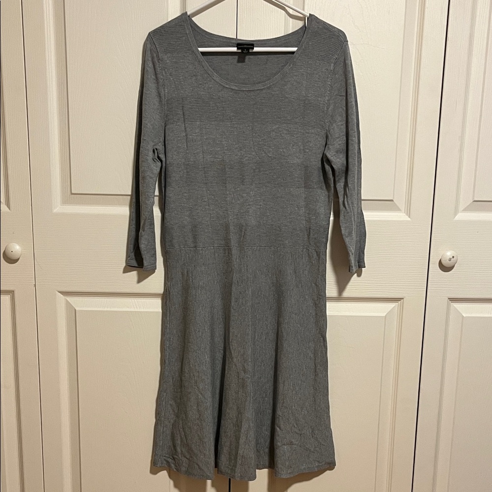 Worthington Charcoal Grey, Long Sleeve Dress, size large